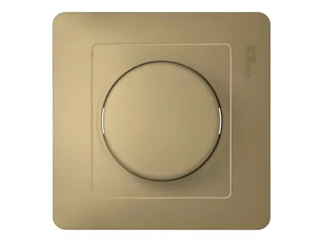 диммер поворотный SCHNEIDER ELECTRIC Glossa 300Вт титан