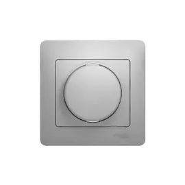 диммер поворотный SCHNEIDER ELECTRIC Glossa 300 Вт, алюминий