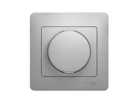 диммер поворотный SCHNEIDER ELECTRIC Glossa 300 Вт, алюминий