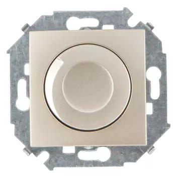 диммер поворотный SIMON серия 15 500 Вт, шампань