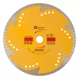 диск алмазный CUTOP Profi Plus 230x3x22,2мм сегментный с защитными секторами