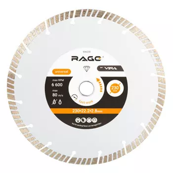 диск алмазный RAGE by VIRA 230х22,2х2,8мм турбосегментный