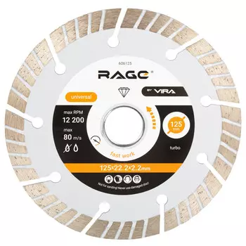 диск алмазный RAGE by VIRA 125х22,2х2,2мм сегментный турбо