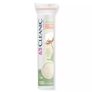 диски ватные CLEANIC Naturals Virgin Cotton 100шт круглые