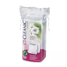 диски ватные CLEANIC Pure Effect 50шт хлопок квадратные