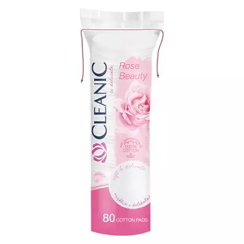 диски ватные CLEANIC Rose Beauty 80шт круглые