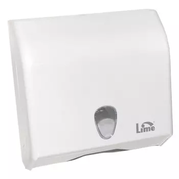 диспенсер для полотенец LIME настенный V-сложение 12,5х29,5х29см белый пластик