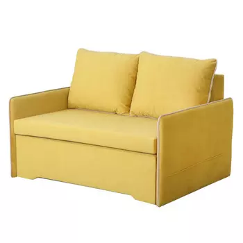 диван выкатной Фламинго 1290х880х740мм горчичный