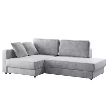 диван угловой Бостон 2660х1670х930мм велюр Onix 13 серый
