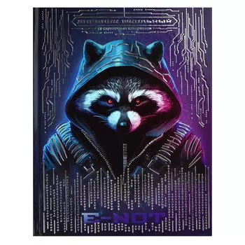 дневник Енот 48л А5+ твёрдый глянцевая ламинация