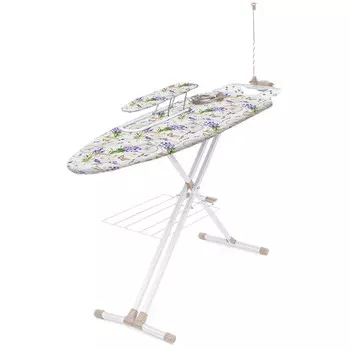 доска гладильная NIKA-9 Н9 122х40см перфорированный лист рукав полка для белья розетка в ассортимент