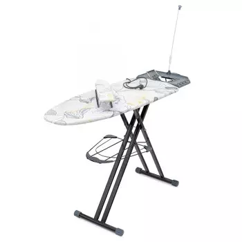 доска гладильная NIKA Haushalt Sophy 123х46см перфорированный лист рукав розетка полка для белья теф