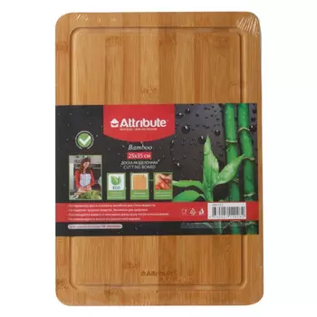 доска разделочная ATTRIBUTE Bamboo 25х35см прямоугольная бамбук