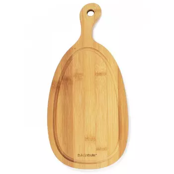 доска разделочная ATTRIBUTE Bamboo curve 33х16х1,5см овальная бамбук