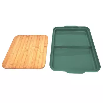 доска разделочная TODELIA 37,5х24см с контейнером бамбук, пластик