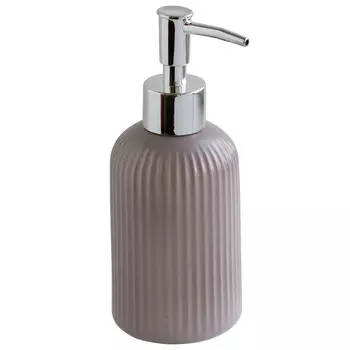 дозатор для жидкого мыла АКВАЛИНИЯ Плиссе серый матовый