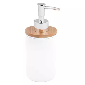 дозатор для жидкого мыла Бамбук пластик белый
