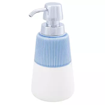 дозатор для жидкого мыла FIRA керамика голубой/белый