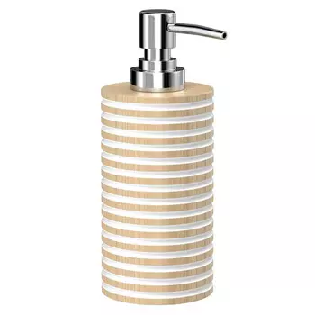 дозатор для жидкого мыла FORA Spiral настольный natural полирезин бело-бежевый