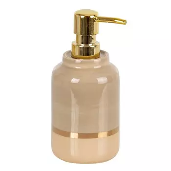 дозатор для жидкого мыла PITA керамика бежевый/золото