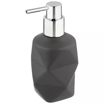 дозатор для жидкого мыла РЫЖИЙ КОТ Геометрия керамика серый