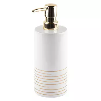 дозатор для жидкого мыла SOBRE керамика белый/золото