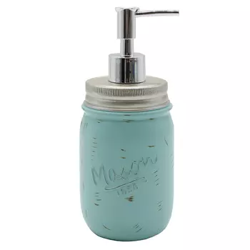 дозатор для жидкого мыла VITARTA Mason полирезин пластик бирюзовый