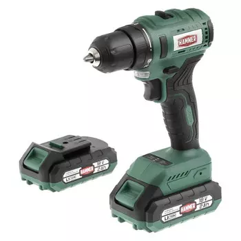 дрель-шуруповерт HAMMER ACD18BL 18В 2Ач Li-Ion 2 аккумулятора