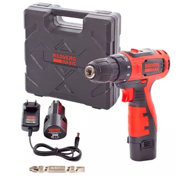 дрель-шуруповерт REDVERG Basic SD12LE/2-2 12В Li-Ion 1,5Ач 2АКБ