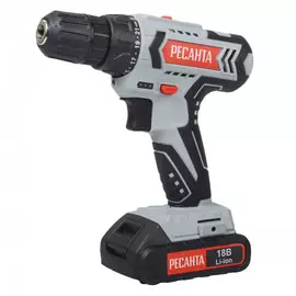 дрель-шуруповерт РЕСАНТА ДА-18-2ЛК 18В Li-lon 2Ач 2 аккумулятора