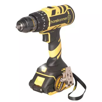 дрель-шуруповерт ударная HANSKONNER HCD1865I 18В Li-Ion 2,4Ач бесщеточная 2 АКБ