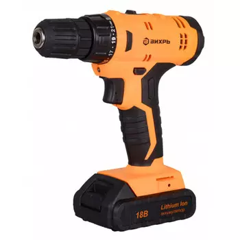 дрель-шуруповерт ВИХРЬ ДА-18Л-2К 18В Li-lon 2Ач 2 аккумулятора