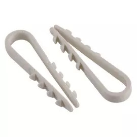 дюбель-хомут для кабеля, 5-10 мм, диаметр сверления 6 мм, 40 шт