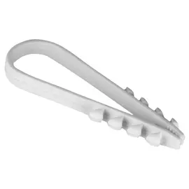 дюбель-хомут EKF для круглого кабеля 11-18 мм белый 100шт