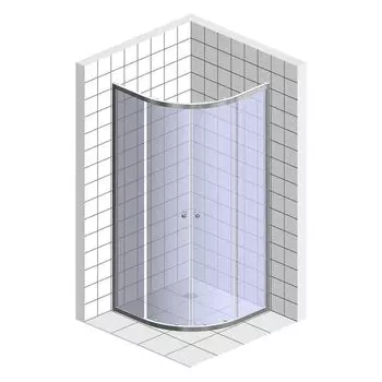 душевая ширма DE018R100100.CLN.MAT прозрачное стекло 200х100х100 см
