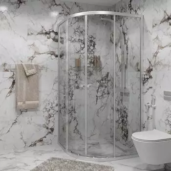 душевая ширма DE018R 90.90.CLN.MAT прозрачное стекло 200х90х90 см