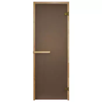 дверь для сауны 189х69см стекло 6мм бронза матовая