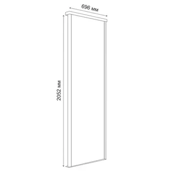 дверь-купе Экспресс ДСП Бетон 2052х696 ШК2200х700