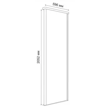 дверь-купе Экспресс ДСП Дуб Табачный 2052х596 ШК2200х600