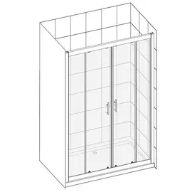 дверь в нишу OFELIS Dors 120Х190см тонированное стекло