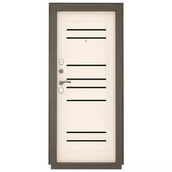 дверь входная Титан 8С Бетон снежный, графит 2050х860х75мм левая