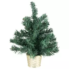 ель искусственная 30см в кашпо зеленая