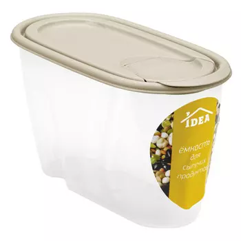 емкость для хранения IDEA 0,9л овальная пластик латте