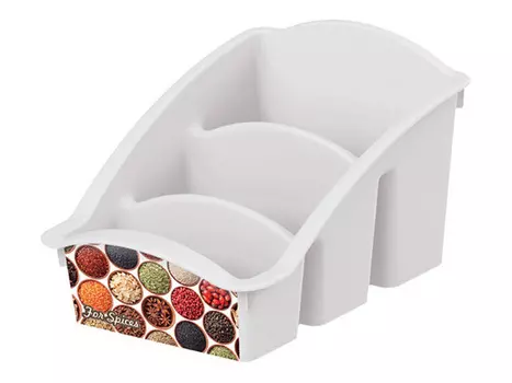 емкость для специй БЫТПЛАСТ с декором 22,3х15х12см, пластик