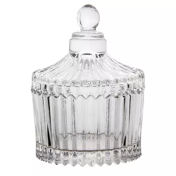 емкость КОРАЛЛ 6,5х9 см с крышкой стекло