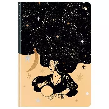 ежедневник недатированный BG Magic Comes 136л А5 70 г/кв.м отд фольгой на резинке 7бц