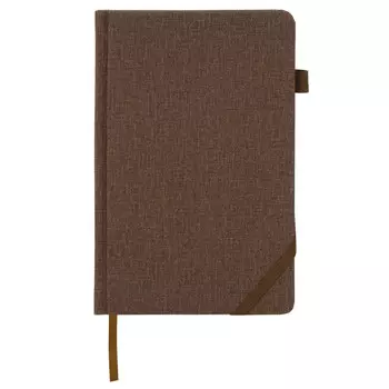 ежедневник недатированный BRAUBERG А5 136л коричневый твердый