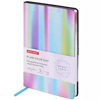 ежедневник недатированный BRAUBERG Gradient А5 136л под кожу