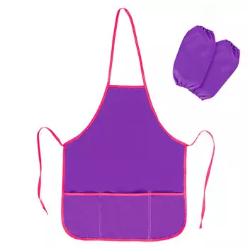 фартук для уроков труда ПИФАГОР Standart 44х55см с нарукавниками 3 кармана фиолетовый