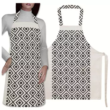 фартук Геометрия 60х70см серый, арт.050-Геометрия